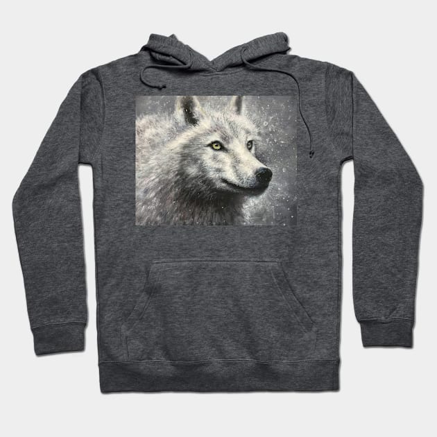 Whitey the Winter Wolf Hoodie by artdesrapides